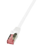 Cablu S/FTP LOGILINK Cat6, LSZH, cupru, 1 m, alb, AWG27, dublu ecranat CQ2031S