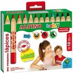 Creioane Colorate, 12 Culori/set, Alpino Baby - Maxi