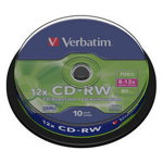 Mediu stocare Verbatim CD-RW 700MB 12x cake box 10 bucati