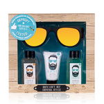 Set cadou barbati, gel de dus, after shave , ochelari soare, Bath set HIPSTER STYLE in paper gift box, incl. 2 * 60ml hair & body wash, 20ml after shave lotion and Wrist Slap Foldable Sunglasses, fragrance: Oak & Citrus,