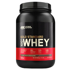 Pudra proteica cu aroma de ciocolata 100% Whey Gold Standard Double, 899 g, Optimum Nutrition