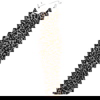 Rochie sofisticata de vara pentru femei, lunga, cu imprimeu leopard ?i decolteu in V, slim fit, Neer