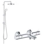 Pachet promo: Sistem dus Grohe New Tempesta 210 +baterie cada termostat Grh 800( 26381001,34567000), Grohe