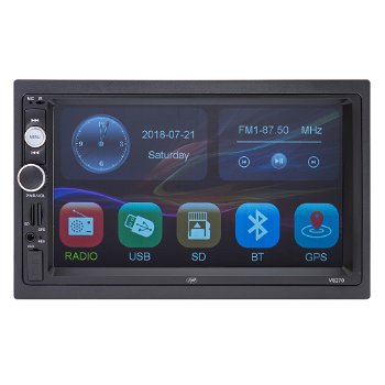 Navigatie multimedia PNI V8270 2 DIN cu GPS MP5 touch screen 7 inch FM Bluetooth AUX Mirror Link