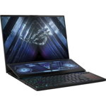 Laptop Gaming ASUS ROG Zephyrus Duo 16 GX650RX-LO191W, 16'' WQXGA (2560 x 1600), AMD Ryzen™ 9 6900HX Mobile Processor (8-core/16-thread, 20MB cache, up to 4.9 GHz max boost), 32GB, 4TB SSD, NVIDIA® GeForce RTX™ 3080 Ti, Windows 11 Home, Black, ASUS