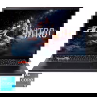 Laptop Gaming Acer Nitro Lite 16 NL16-71G-57M9 cu procesor Intel® Core™ i5-13420H pana la 4.7GHz, 16'', WUXGA, IPS, 165Hz, 16GB DDR5 RAM, 512GB SSD, NVIDIA® GeForce RTX™ 3050 6GB GDDR6, No OS, Shale Black