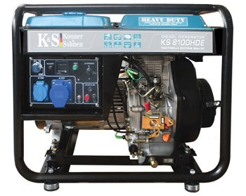 Generator De Curent 6.5 Kw Diesel - Heavy Duty - Konner & Sohnen - Ks-8100hde, Konner & Sohnen