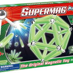 Set constructie magnetic luminos 66 piese maxi glow supermag, Supermag