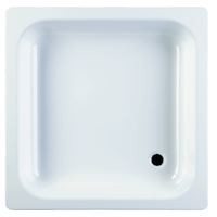 Cada dus Roca, otel, patrata, 80 x 80 cm