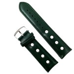 Curea de ceas din piele ecologică verde-închis - 24mm WZ2861