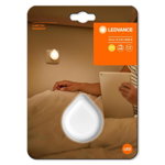 Lampa de veghe Ledvance LUNETTA Raindrop cu senzor de lumina, 0.5W, 15 lm, lumina calda (3000K), dimabila, Ledvance