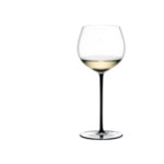 Pahar pentru vin, din cristal Fatto A Mano Oaked Chardonnay Negru, 620 ml, Riedel