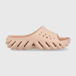 Crocs papuci ECHO SLIDE femei, culoarea roz, cu platforma, 208170 208170.6TY-6TY, Crocs