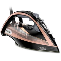 Fier de calcat cu abur Tefal Ultimate Pure FV9845, 3200 W, roz-negru, 350 ml, functie auto-off Fier de calcat cu abur Tefal Ultimate Pure FV9845, 3200 W, roz-negru, 350 ml, functie auto-off