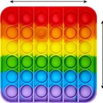 Bubble Fidget Jucărie Senzorială, Autismul Are Nevoie Specială De Detensionare Patrat Rainbow 12X12