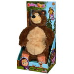 Jucarie de plus interactiva Simba Masha and the Bear Shake and Sound Bear 43 cm, Simba