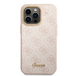 Husa telefon Guess pentru iPhone 14 Pro Max, Metal Camera Outline, Piele ecologica, Roz, Guess