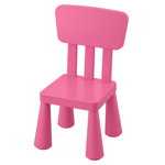 Scaun cu spatar pentru copii, 39x36x67 cm, polipropilena, interior/exterior, roz