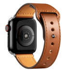 Curea Apple Watch Ultra/ 3 / 4 / 5 / 6 / 7 / 8 / SE series 42 / 44 / 45 / 49 mm piele maro, krasscom