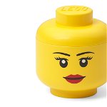 Mini cutie depozitare cap minifigurina lego fetita, Lego