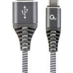 Cablu alimentare și date Cablexpert  USB 2.0 (T) la USB 2.0 Type-C (T) Premium CC-USB2B-AMCM-2M-WB2 2m