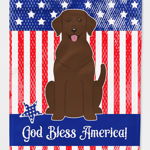 Caroline`s Treasures Patriotic Statele Unite ale Americii Ciocolata Labrador Flag Canvas House Size Multicolore Large, 