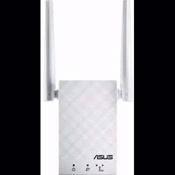 Range Extender Wireless Asus RP-AC55, Gigabit, Dual Band, 1200 Mbps, 2 Antene externe (Alb)