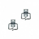 Organizator cabluri logilink or0001, 2 inele din otel 40x40mm, silver
