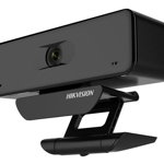 Camera web 4K Hikvision DS-U18(3.6mm), Plug-and-play, rezolutie: 8MP (3840 × 2160@30fps), microfon audio incorporat (microfon omnidirectional 360 grade cu reducere inteligenta a zgomotului), unghi larg fara distorsiuni, iluminare minima: 0.1 Lux @ (F1.2,
