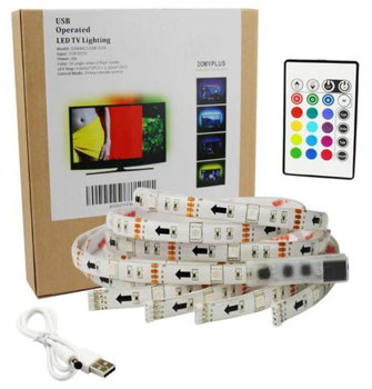 Banda LED multicolora, alimentare USB si telecomanda