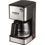 Cafetiera Samus FANTASY, 680 W, 6-8 cesti, Rezervor 0.8 litri, Functie anti-picurare, Inox/ Negru