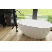 Cada Ovala freestanding Zian 167 cm Alb Lucios, ELT