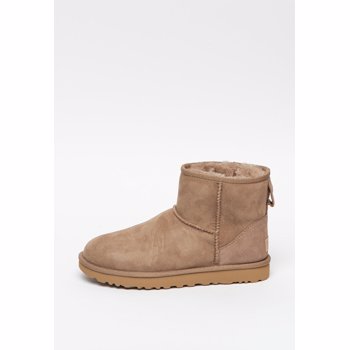 Cizme low cut de piele intoarsa, fara inchidere Classic Mini II