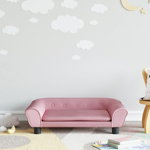 vidaXL Canapea pentru copii, roz, 70x45x26 cm, catifea, vidaXL