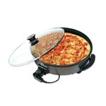 Tigaie electrica rotunda ZİLAN ZLN-7870, pizza grill, diametru 38 cm, 1500 W, capac sticla, material non stick, 