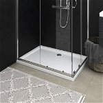 Cădiță de duș dreptunghiulară din ABS, negru, 70x100 cm