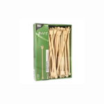 Set 100 agitatoare cocktail din bambus, model Crown, biodegradabile, lungime 200mm, Papstar