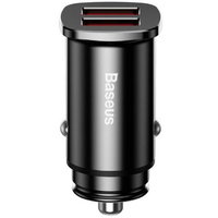 Incarcator auto Baseus Square, 30W, 2xUSB-A, Quick Charge 3.0, Negru
