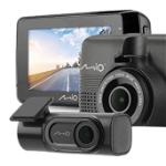 Kit Camera Video Auto Mio Mivue 798 Dual PRO, 2K, 145°, Microfon, Wi-Fi, GPS, G-Sensor, WDR (Negru), Mio
