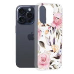 Husa Compatibila cu Apple iPhone 15 Pro - Techsuit Marble Series - Chloe White