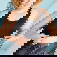 Bustieră cu fermoar și bureți Fitness cardio susținere mare Negru Damă