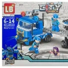 Set de constructie LB City Police 2 in 1, Camion - Robot, 411 piese tip lego