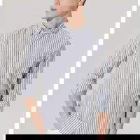 Camasa din amestec de in cu model in dungi, ACCo