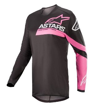 Tricou ALPINESTARS MX STELLA FLUID CHASER culoare negru fluorescent roz marime S