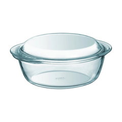 Vas rotund, din sticla termorezistenta, 2,2L + 0,8L, "4 in 1" - Pyrex