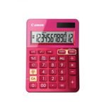 Calculator birou Canon LS123KPK roz, 12 digiti, ribbon, display LCD, functie business, tax si conversie moneda, Canon