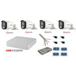 Sistem supraveghere Hikvision 4 camere 5MP Ultra HD Color VU DVR 4 canale full time color noaptea, Hikvision