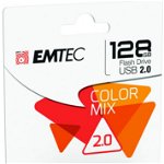 Memorie USB Flash Drive Emtec 128GB Color Mix, USB 2.0, EMTEC