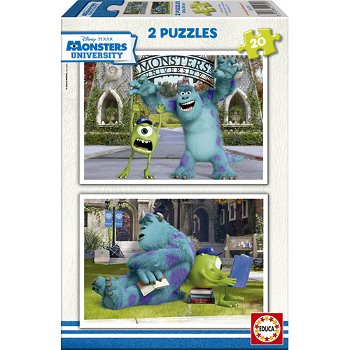 2 jocuri de puzzle distractive pentru copii avand ca tema celebrele personaje din Monsters. EDU_15609
