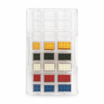 Matrita Policarbonat Ciocolata, Lego O 18-33 cm, 24 Cavitati, 20x12xH2 cm